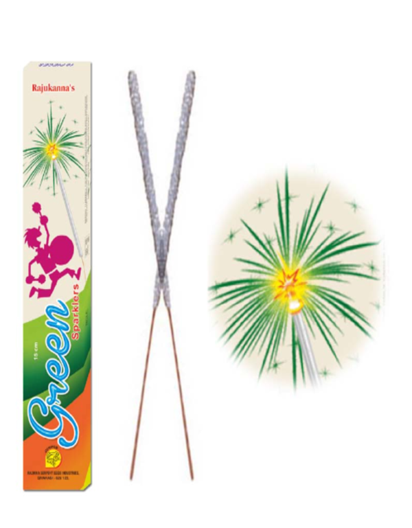 7 CM Green Sparklers | 1 Box | 10 Pcs