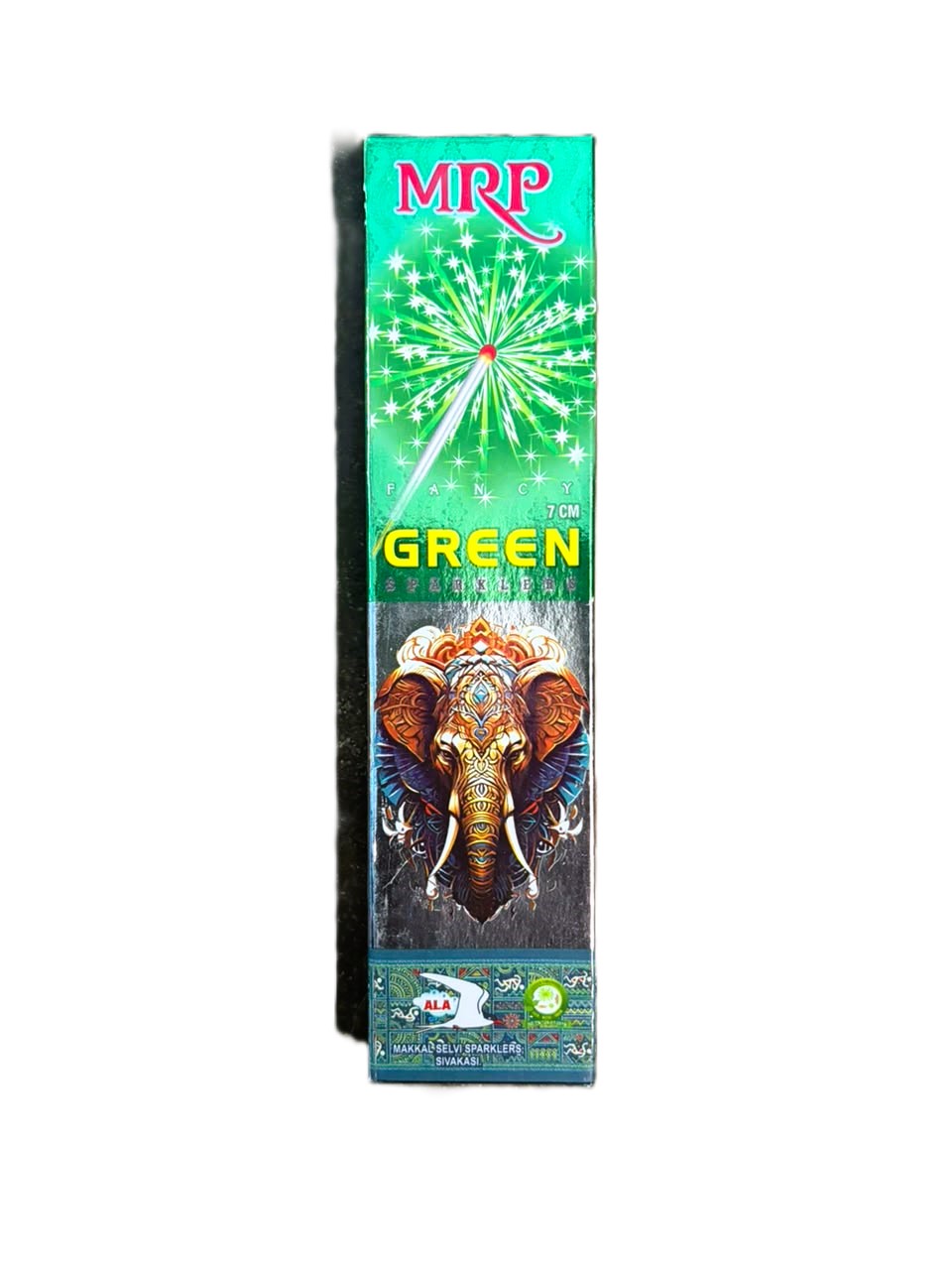 7 CM Green Sparklers | 1 Box | 10 Pcs