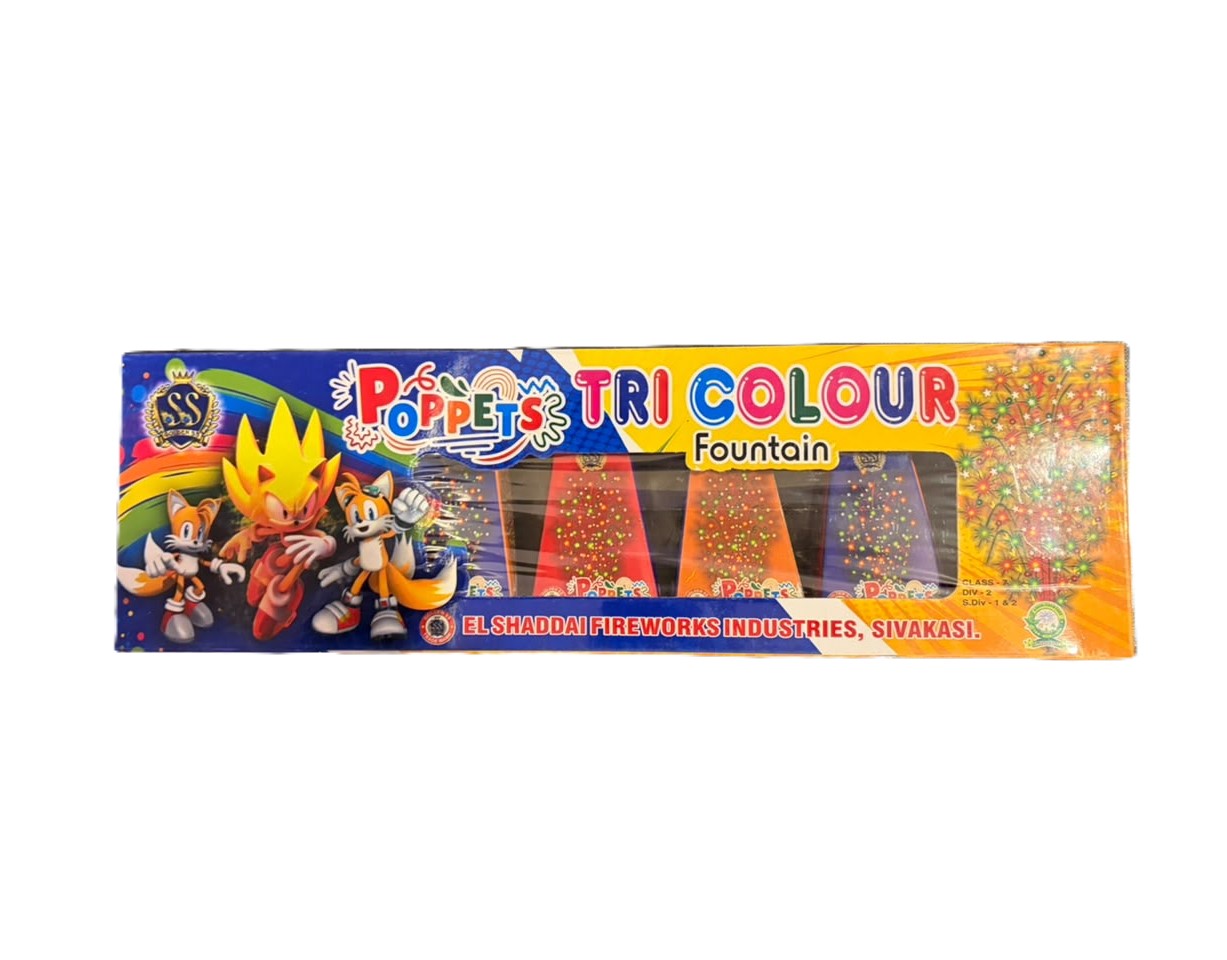 Tricolor Poppets | 1 Box | 5 Pcs