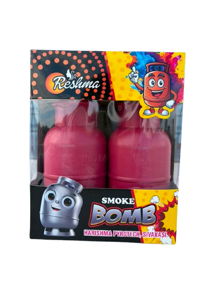 Cylinder Color Smoke Bomb (2 Pcs)