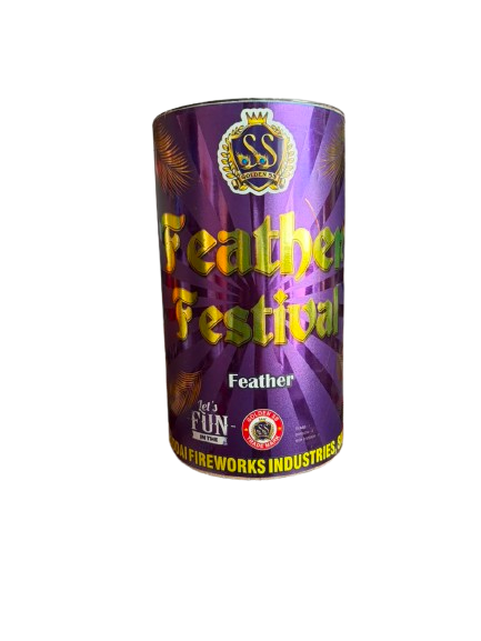 6 Inch Festive Feather Tin | 1 Pce